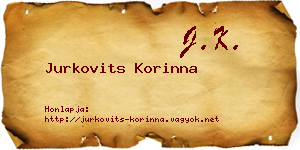Jurkovits Korinna névjegykártya